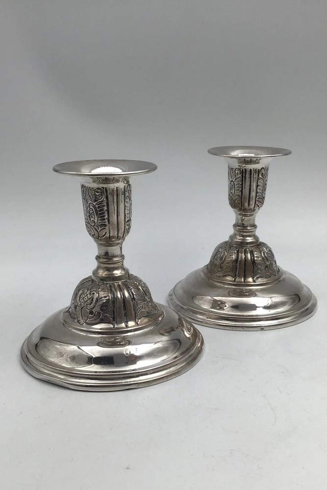 Svend Toxvaerd Silver Candlesticks (1958) (2)