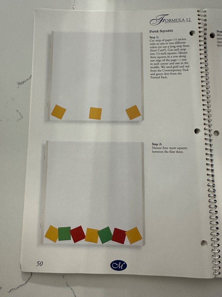 Creative Memories Collection/Fast Formulas/15 Page Layout Methods/1998 Spiral Bk