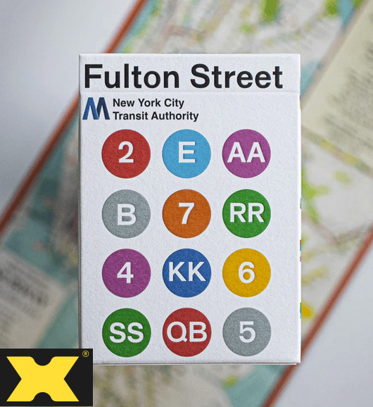 Fulton Street MTA Playing Cards (1972 VIGNELLI MAP EDITION)