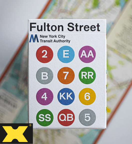 Fulton Street MTA Playing Cards (1972 VIGNELLI MAP EDITION)