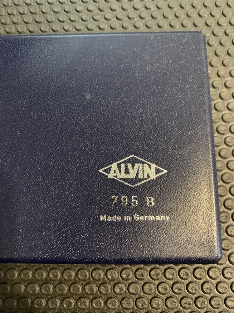 Alv￼in Vintage Precision Drawing Drafting Compass Tools In Shadow Box Lined Case