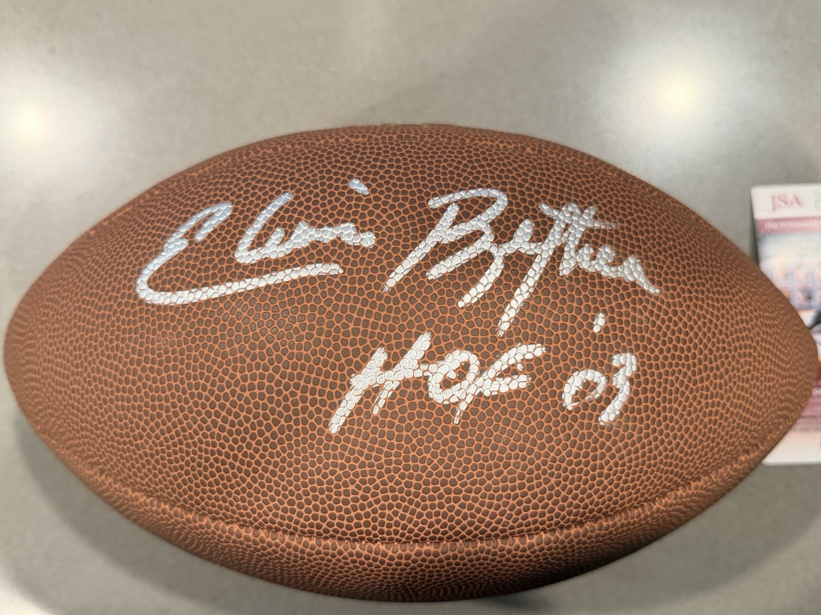 Elvin Bethea Signed Official NFL Football Inscribed HOF 03 w/ JSA Witnessed COA