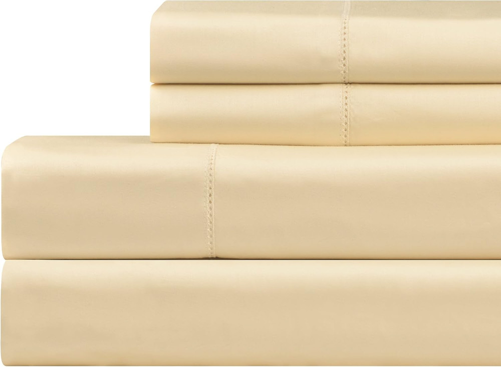 610 Thread Count Pima Cotton Pillowcases, King, Cream
