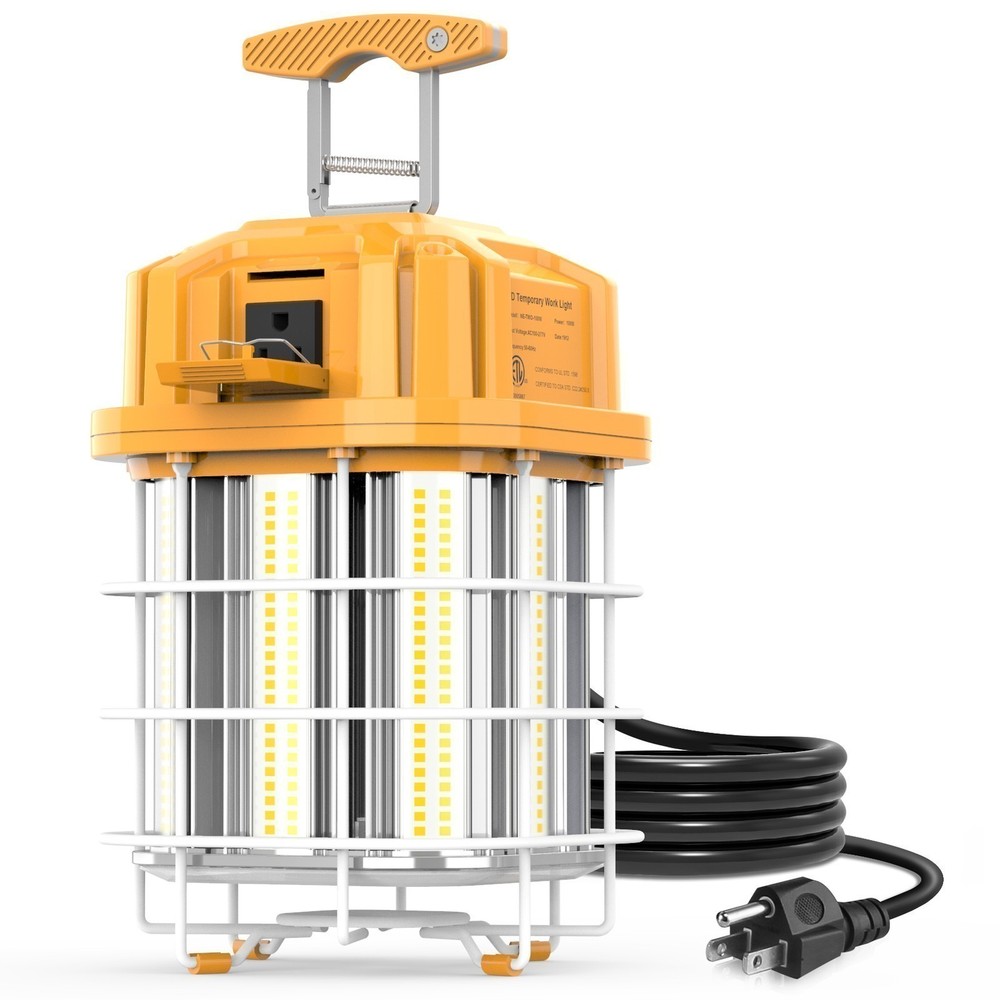 80W LED Temporary Work Light Plug-n-Play Construction Jobsite Lighting Linkable