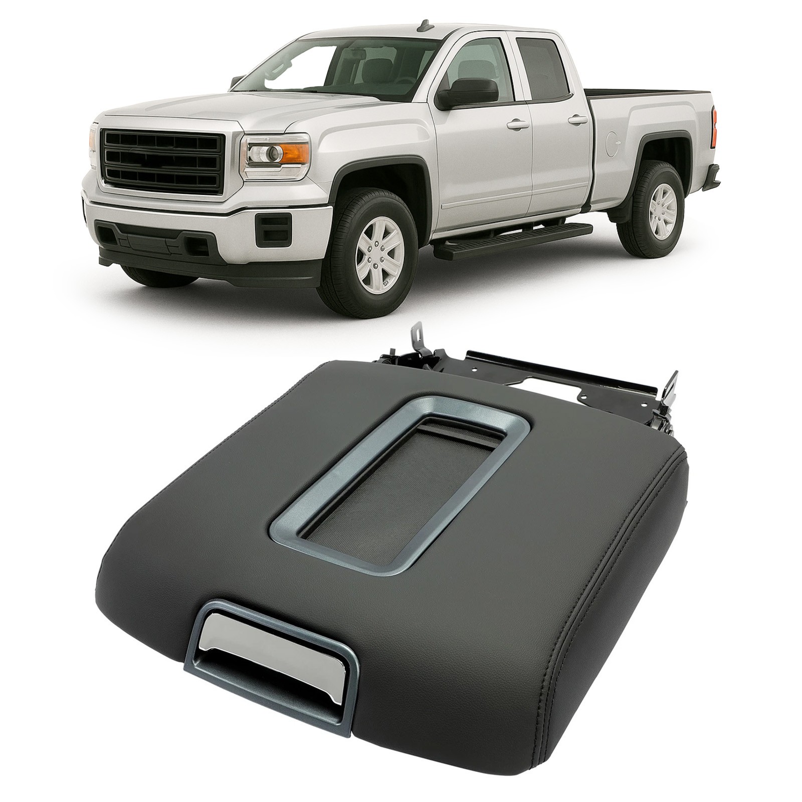 For 14-19 Chevy Silverado GMC Sierra 2500 HD/3500 HD Center Console Armrest Lid