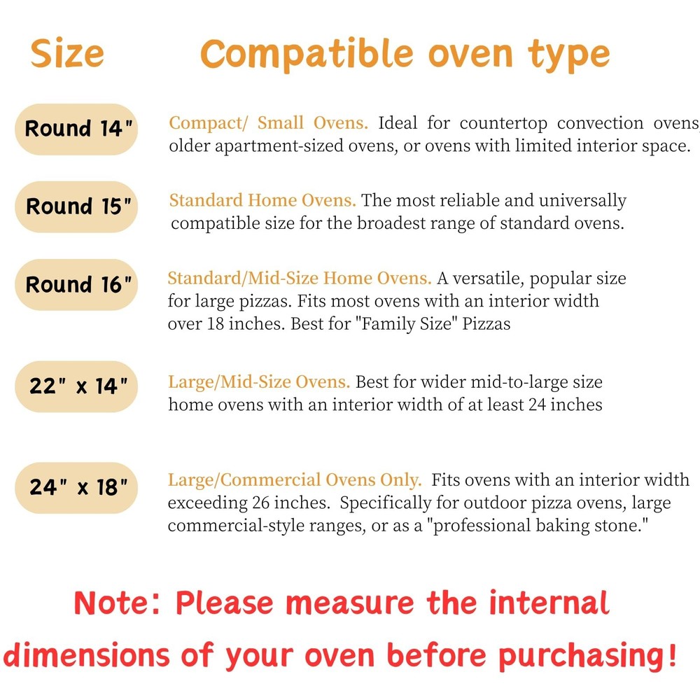 Extra Large Pizza Stone 24" x 18",Cooking Stone for Grill Rectangular, Baking...