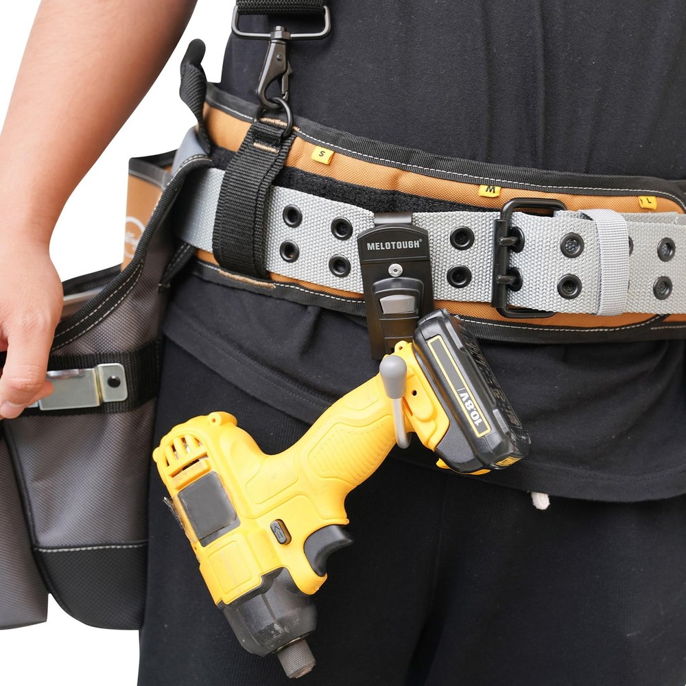 Tool Belt Hook Tool Holster Cordless Drill Holster Hook Grey 2pcs