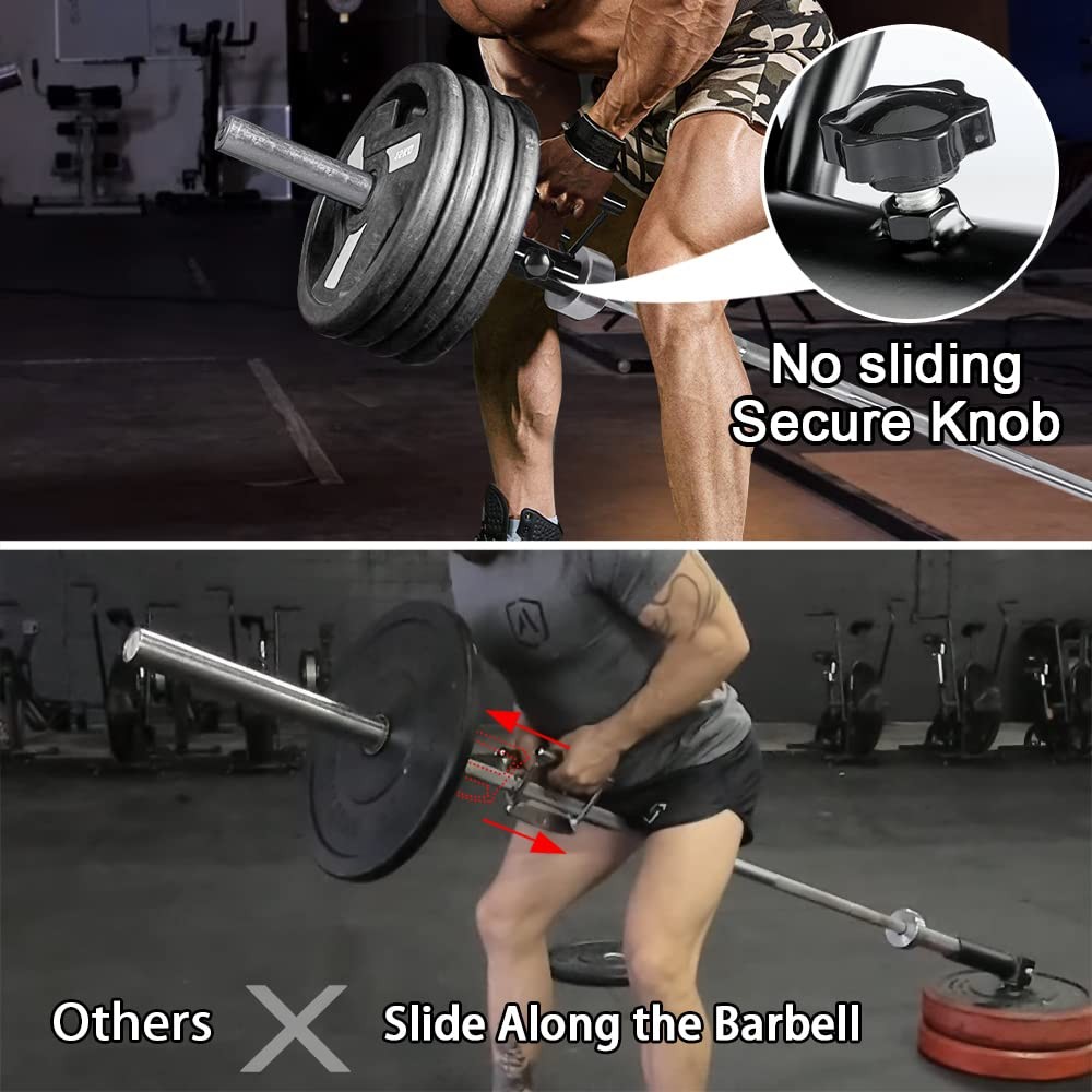 Landmine Handle T Bar Row Attachment for 2 Olympic Barbell Solid Steel Blac