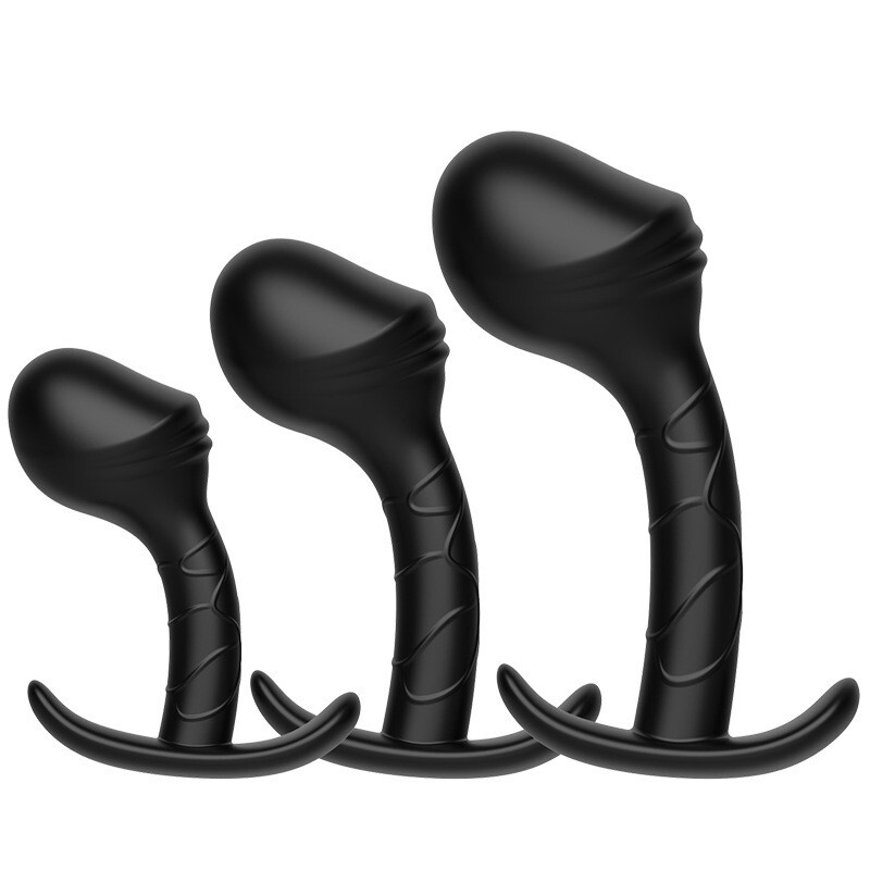 3PCS Silicone Anal Training Starter Kits Beginner Anal Trainer Butt Plug Set US