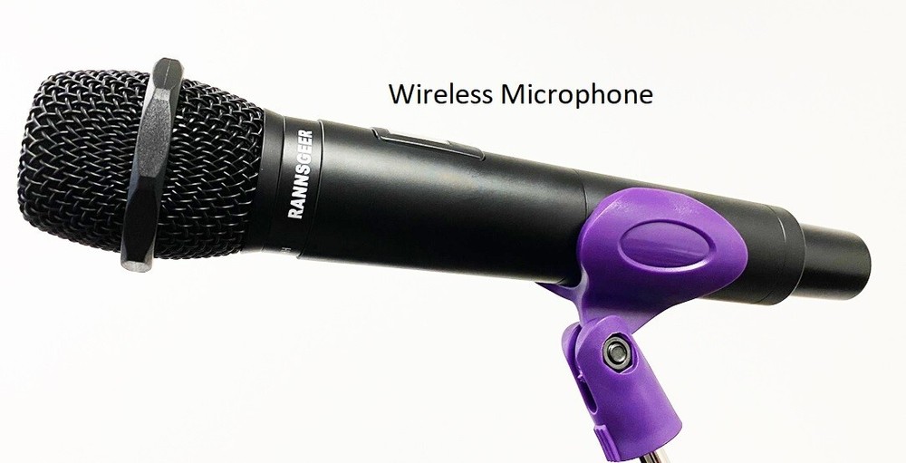 Purple Wired and Wireless Microphone Clip Holder