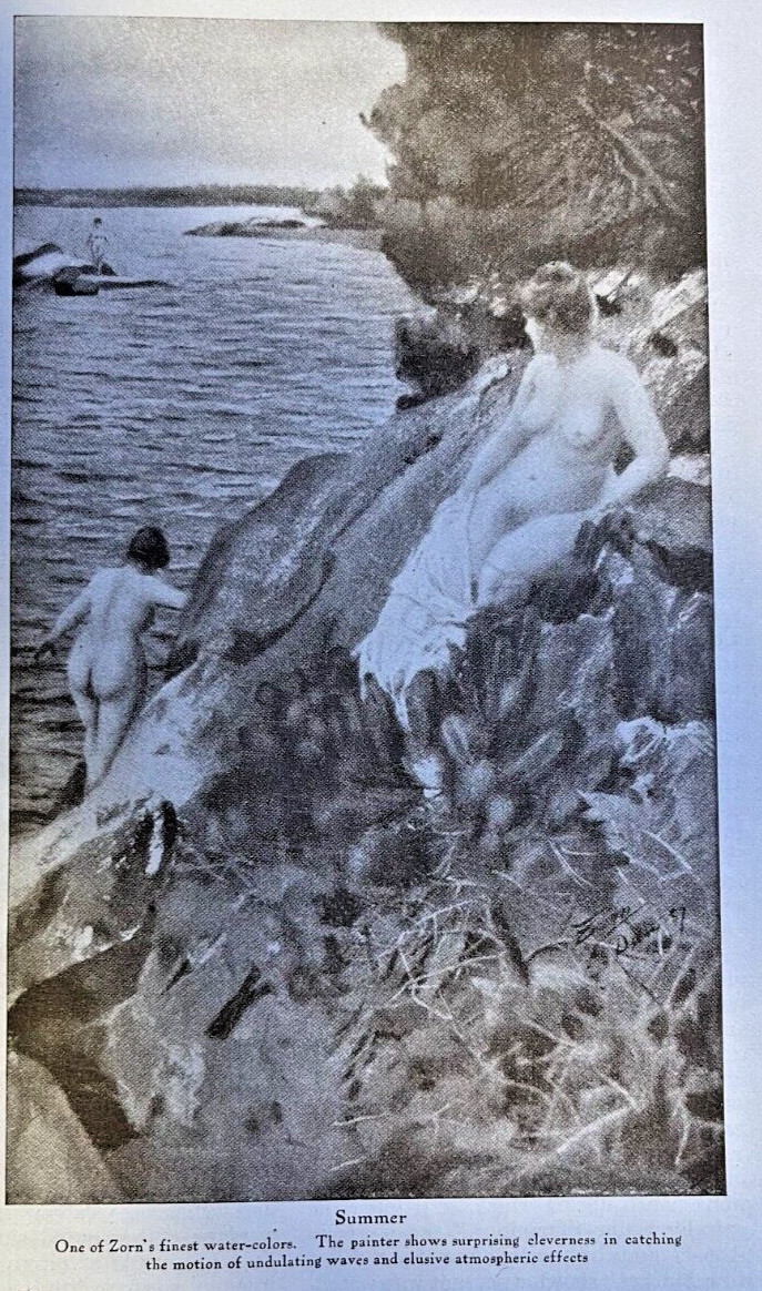 1914 Artist Anders Zorn illustrated