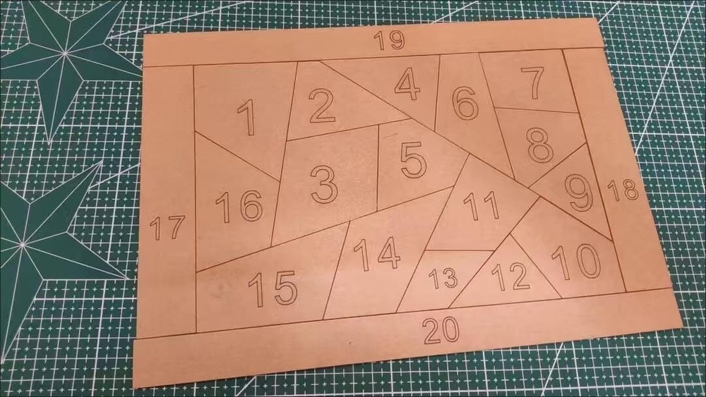 20PCS Acrylic Quilting Template Ruler with Numbered Sections Clear Patchwork ...