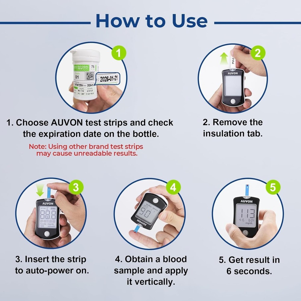 Travel-Ready Diabetes Testing Kit with No Coding & Instant 6-Second Results