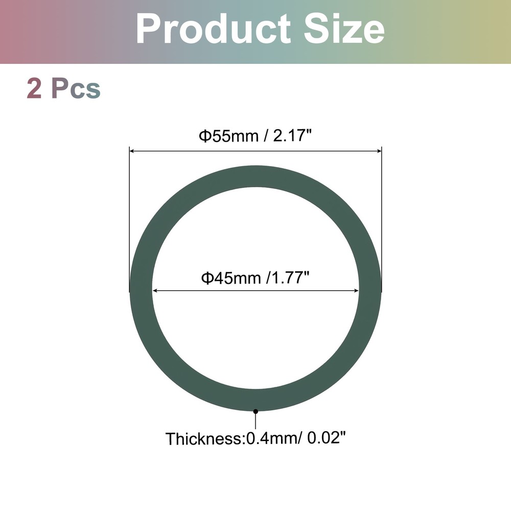2Pcs Magnetic Sticker Ring, Magnetic Adapter Ring, Green