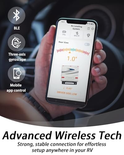 Wireless RV Leveling System - User-Friendly Phone App With Real-Time 3.7