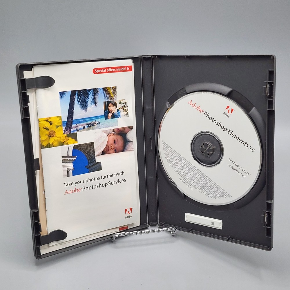 Photoshop Elements 5.0 Software (Windows PC, 2006) Includes Serial Key