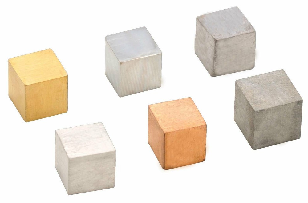 Density Cubes Set - 6 Metals - For Density Investigation - Eisco Labs