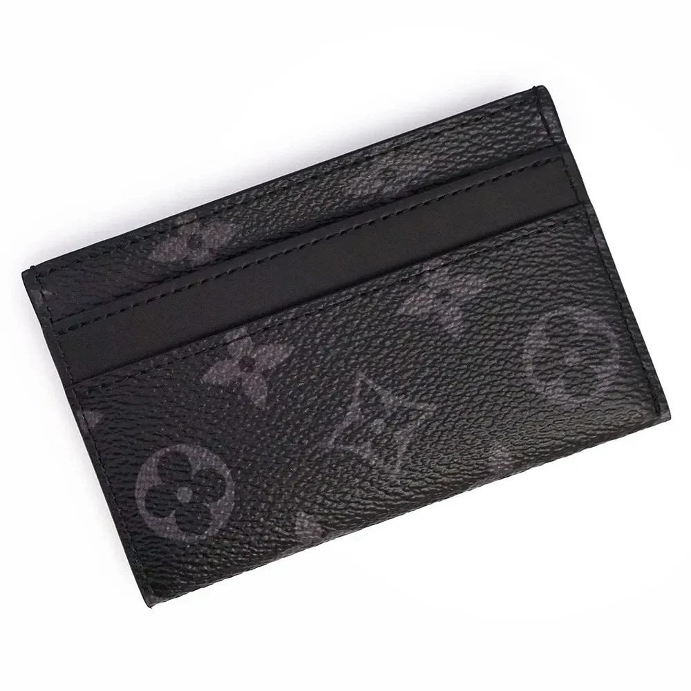 LOUIS VUITTON Porte Cartes Double Card Holder Monogram Eclipse Black M62170