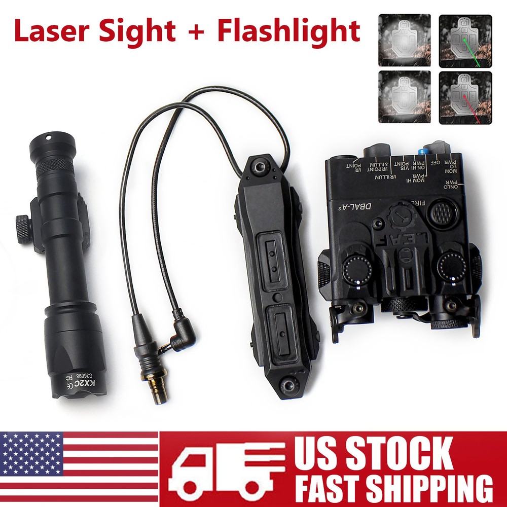 Hunting DBAL-A2 Red / Green Laser Sight + M600C LED Flashlight + Tactical Switch