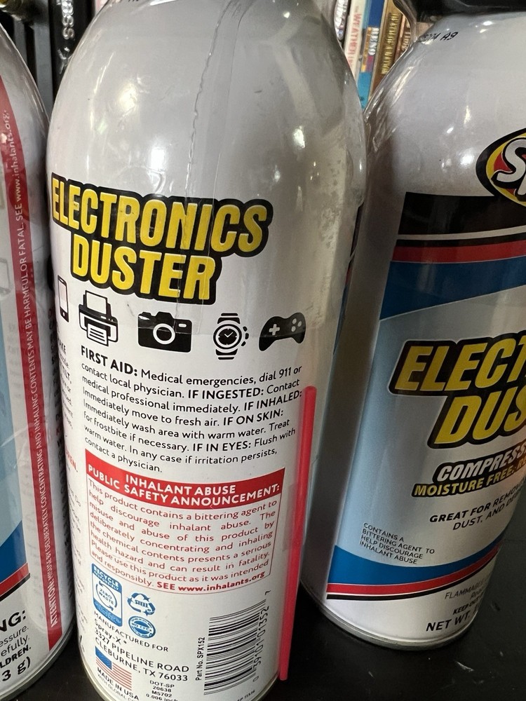 Spray X Electronics Duster, (3can) 10 oz – Compressed Air Cleaner Electronics