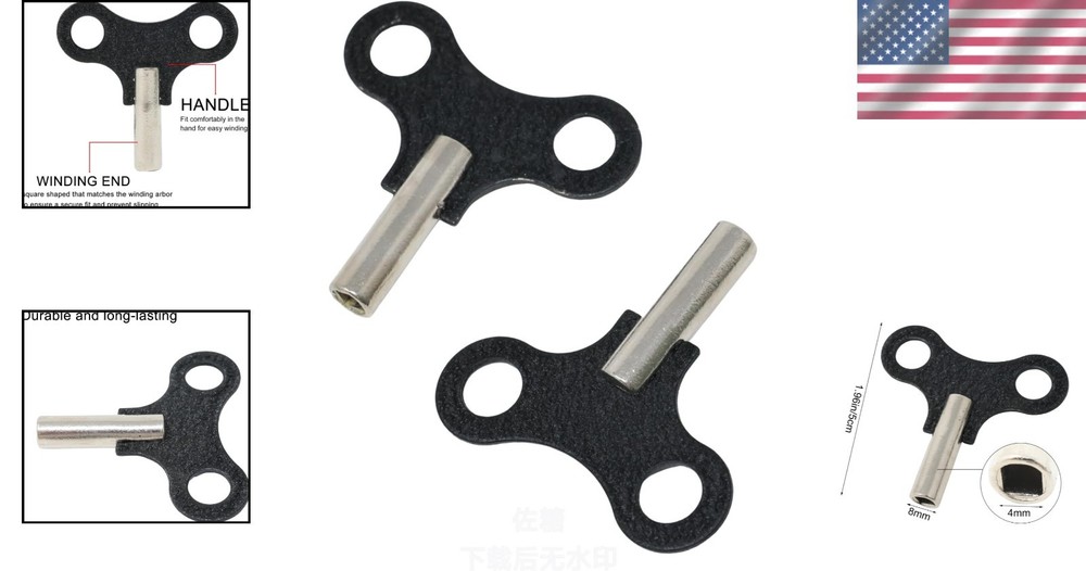 Versatile 2 Pack Clock Winding Keys for Timeless Antique Clock Restoration