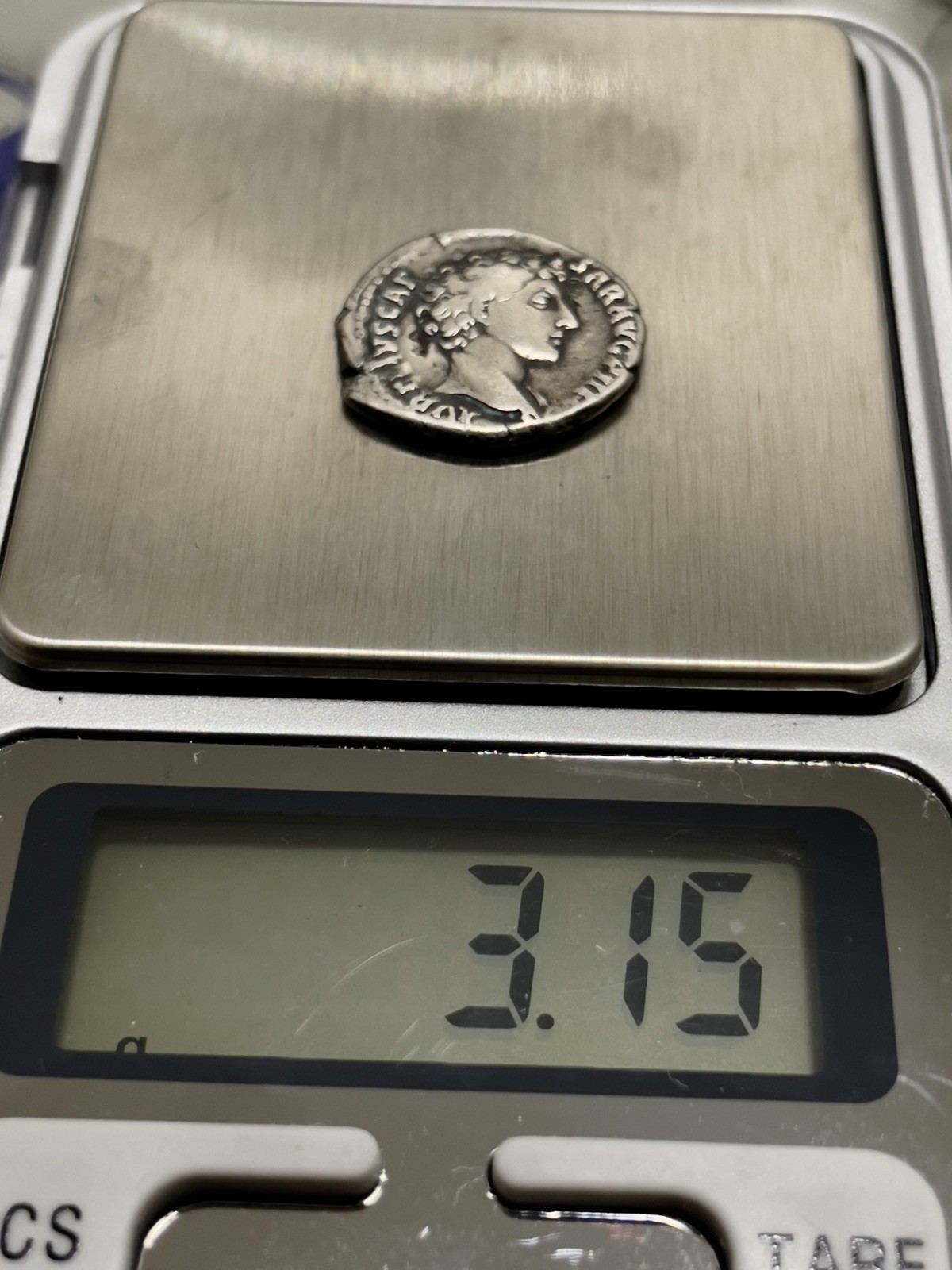 Marcus Aurelius Caesar Roman Silver Denarius 140-144 AD Rome RIC 424a Pietas VF