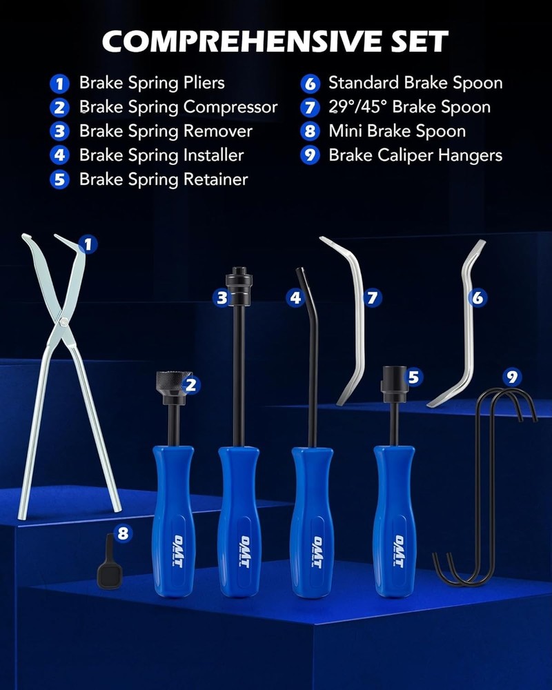 10pc Drum Brake Tool Kit - Set