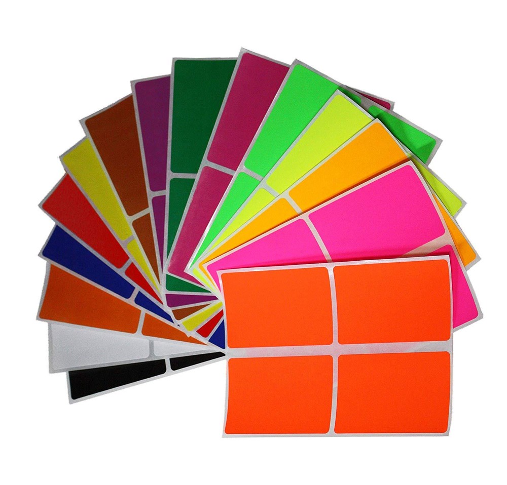 Moving 3x2 Inch Adhesive Sticker Color Coding 7.5 cm x 5 cm Rectangular Labels