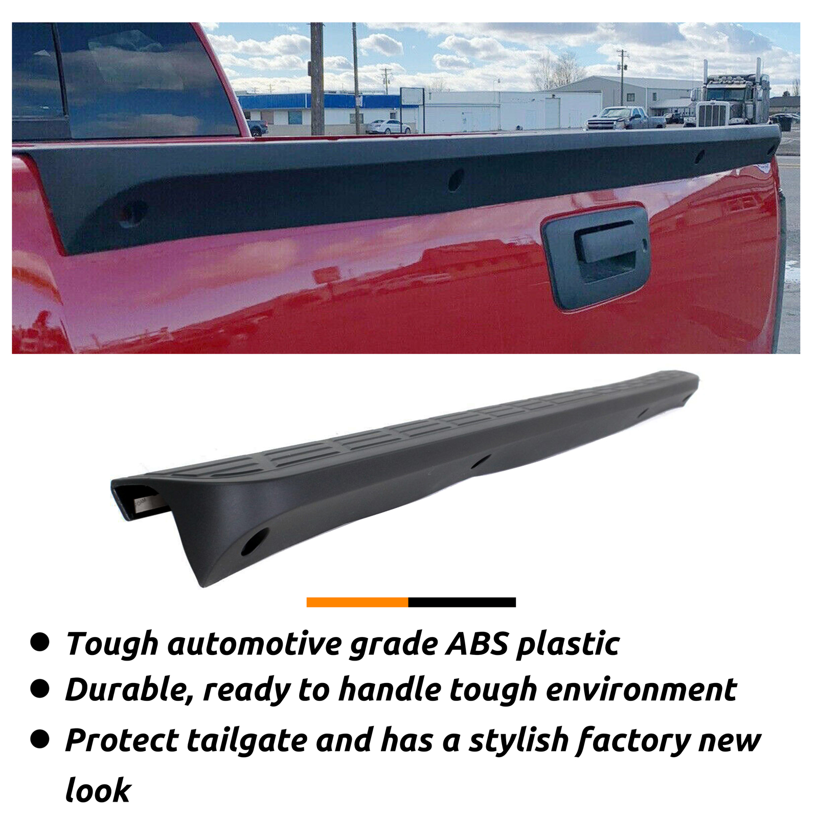 2007-2013 Fits Chevy Silverado Sierra Tailgate Top Protector Spoiler Cap Cover