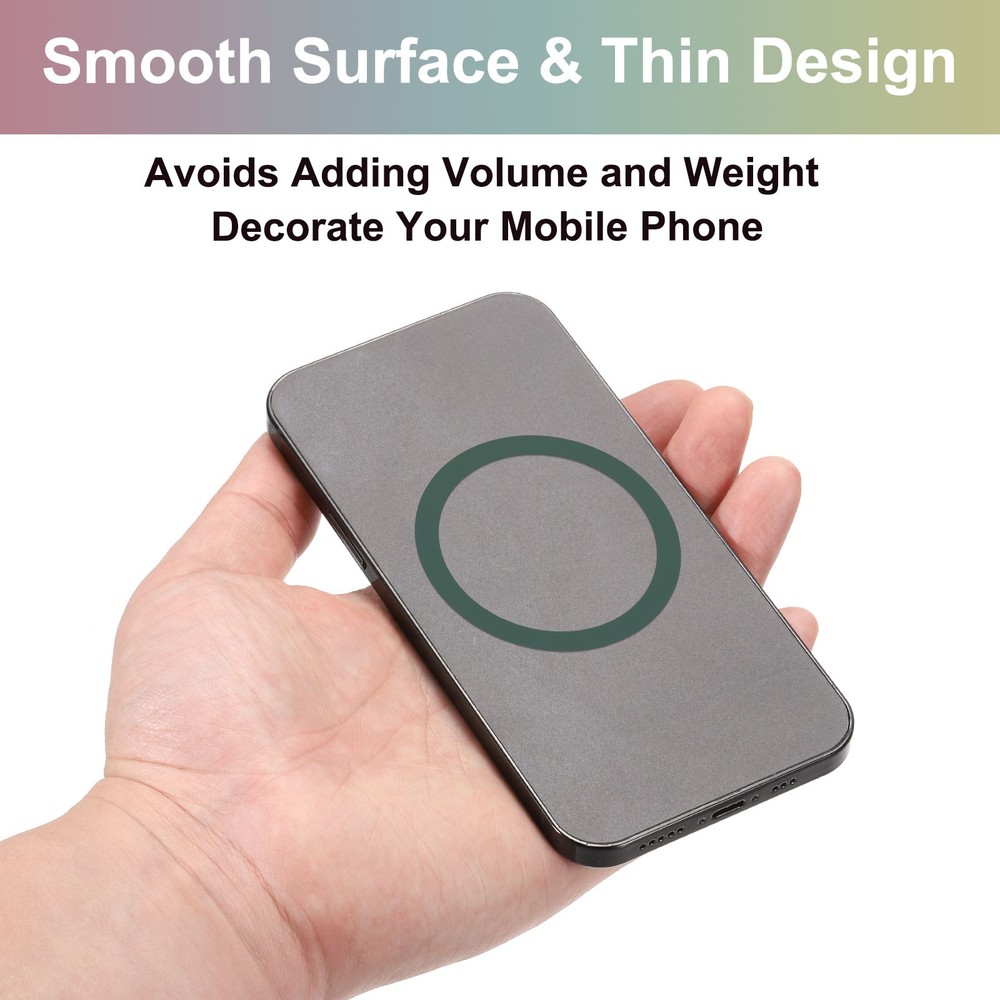 2Pcs Magnetic Sticker Ring, Magnetic Adapter Ring, Green