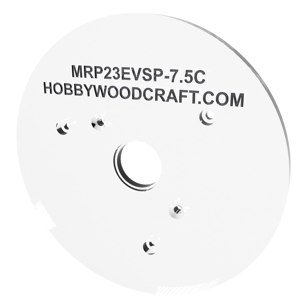 3/8" Thick 7.5" circle baseplate with bushing compatibility for Bosch Mrp23Evs