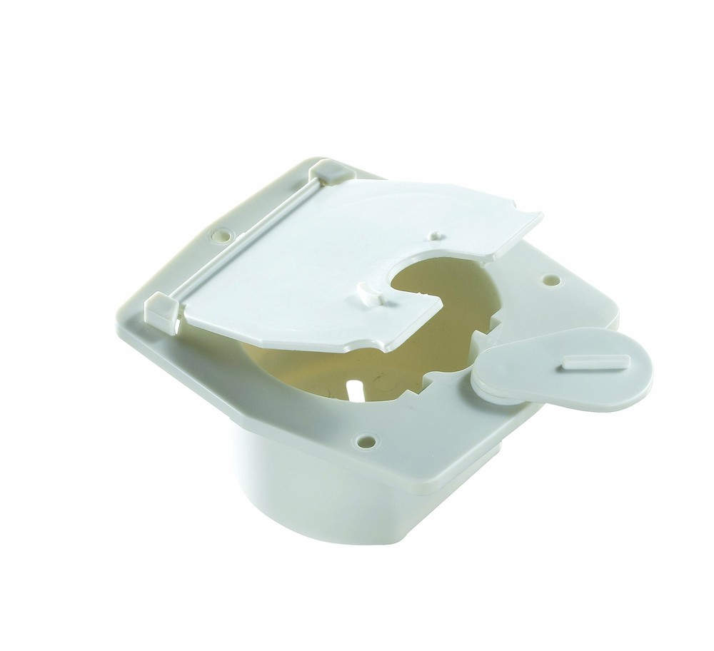 RV Designer White Collection B140 Basic Cable Hatch Flat Sided