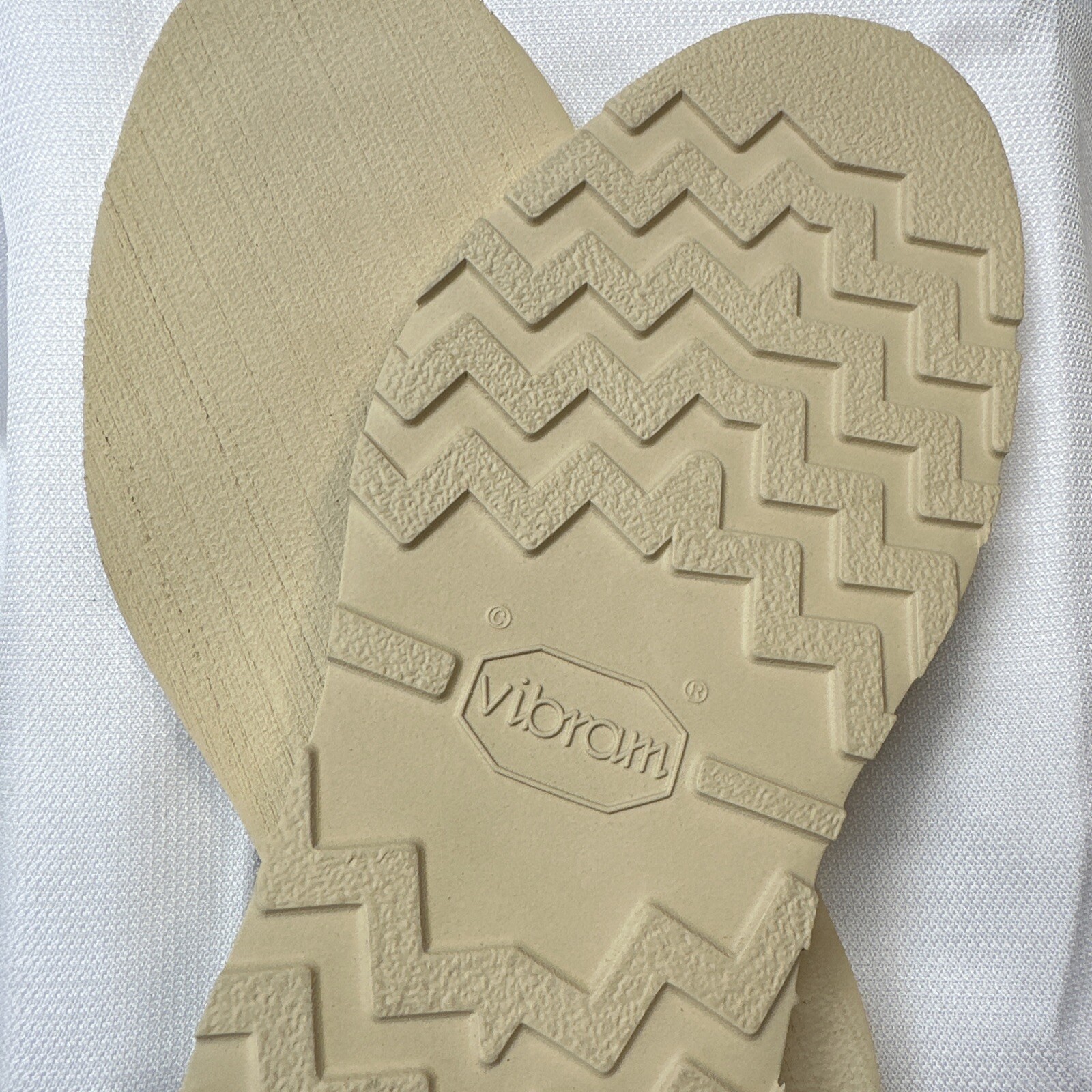 VIBRAM 4014 Cristy Cushion Unit Rubber Full Sole 1 Pair Natural (Cream)