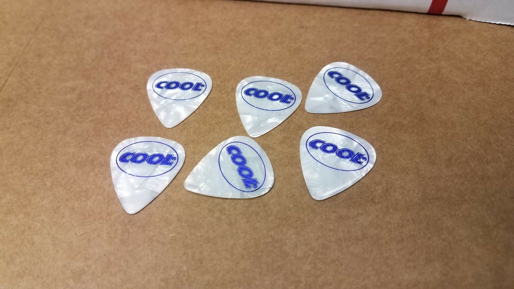 6 x Cool Picks 1.00mm CELL Standard Guitar Pick Nitro-cellulose