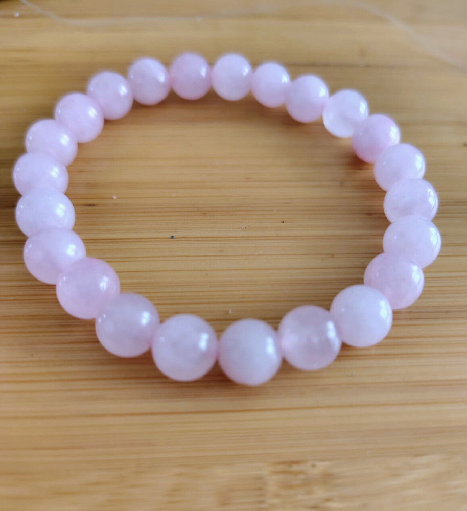 Handmade Rose Quartz  crystal healing  bracelet Handmade