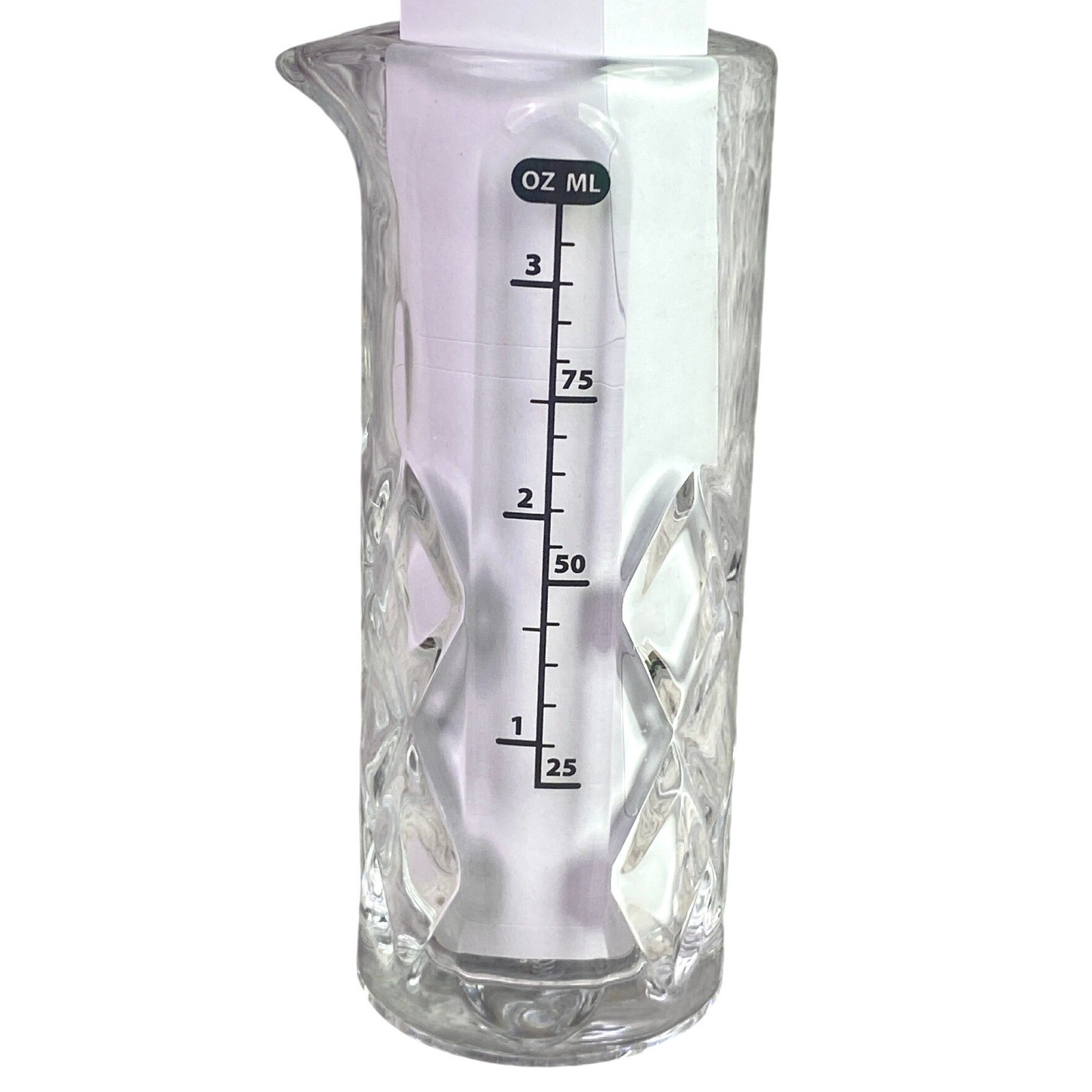 Final Touch Yarai Jigger Glass 3.4oz 100ml Cocktail Mixing Bar Cart