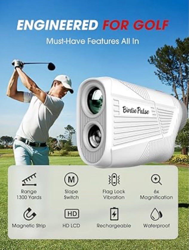 BIRDIEPULAE Golf Rangefinder with Slope & Magnet