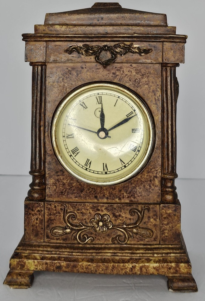 Marble Effect Resin Clock - Works With Battery