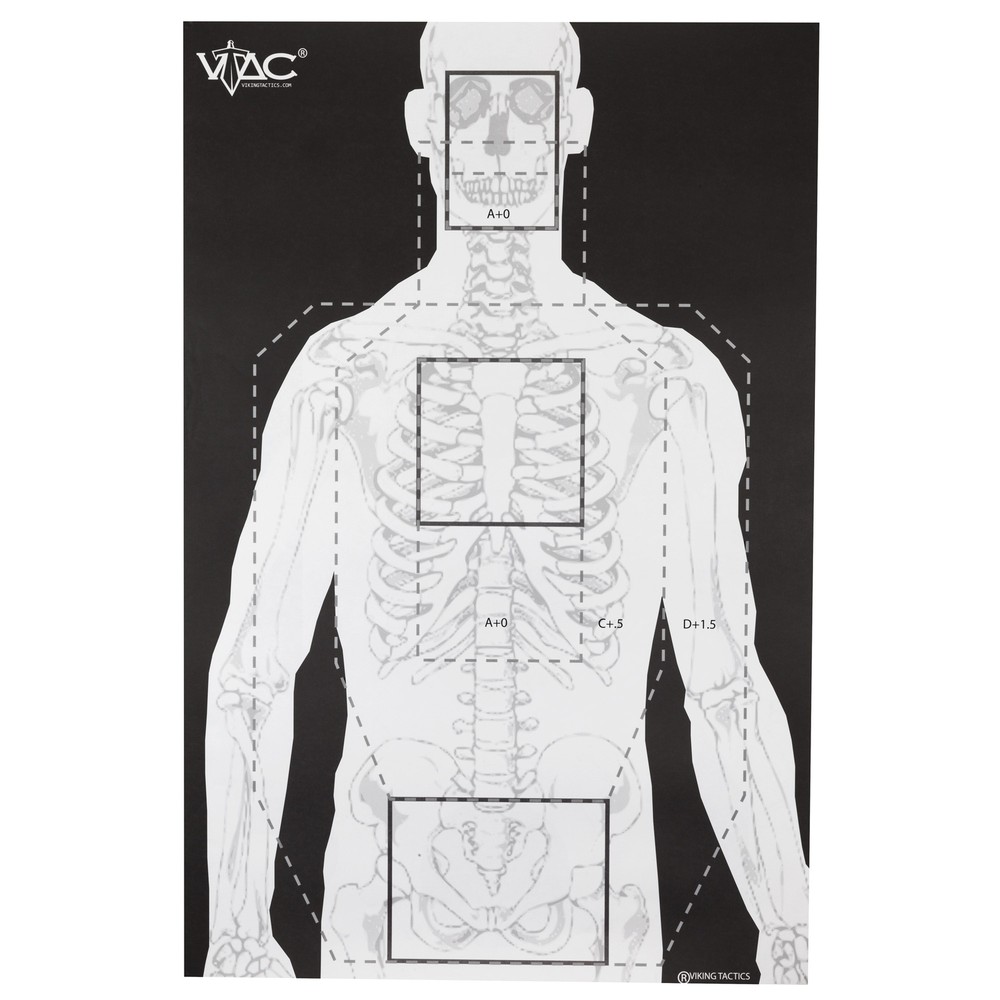 Action Target VTAC-P Viking Tactics Double Sided Training Target 100 Pack 23x35