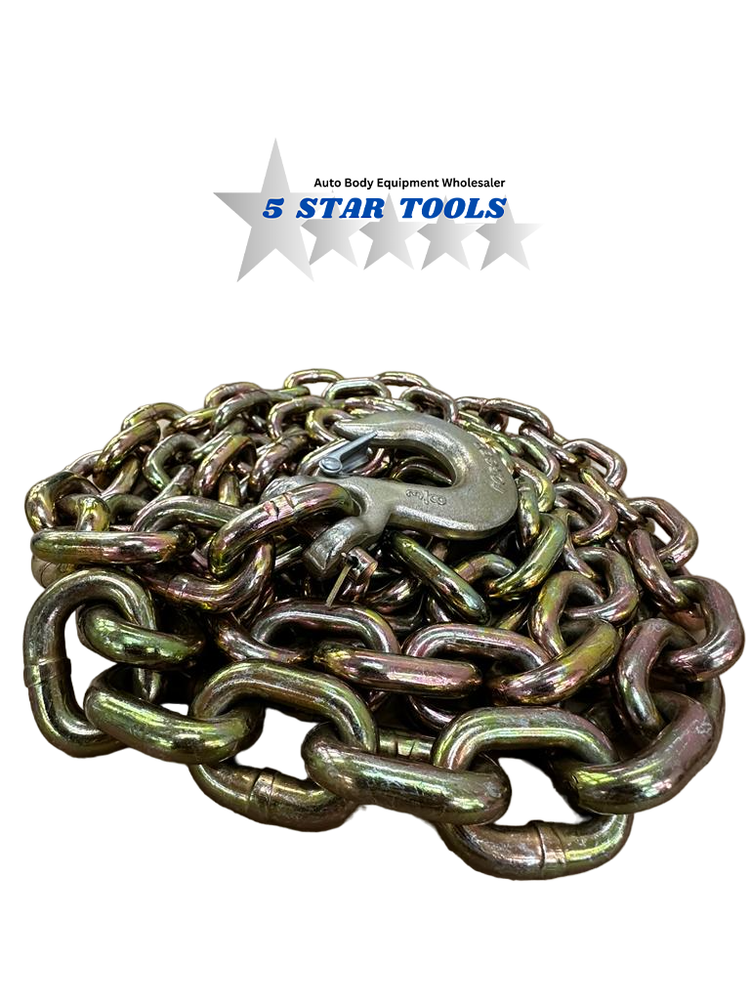 NEW Chain, Clamp, Hook Set Clamp Auto Body Frame Machine Repair Pulling Clamp