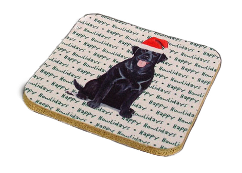 German Shepherd Coasters Christmas Themed Tan/Black