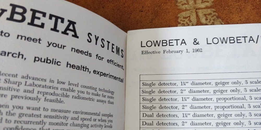 1950s ~ SHARP ~ Low Beta & LowBeta / Matic Radioactivity Counting Systems