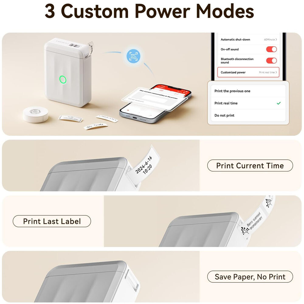 NIIMBOT Label Maker with Tape Portable Bluetooth Thermal Printer