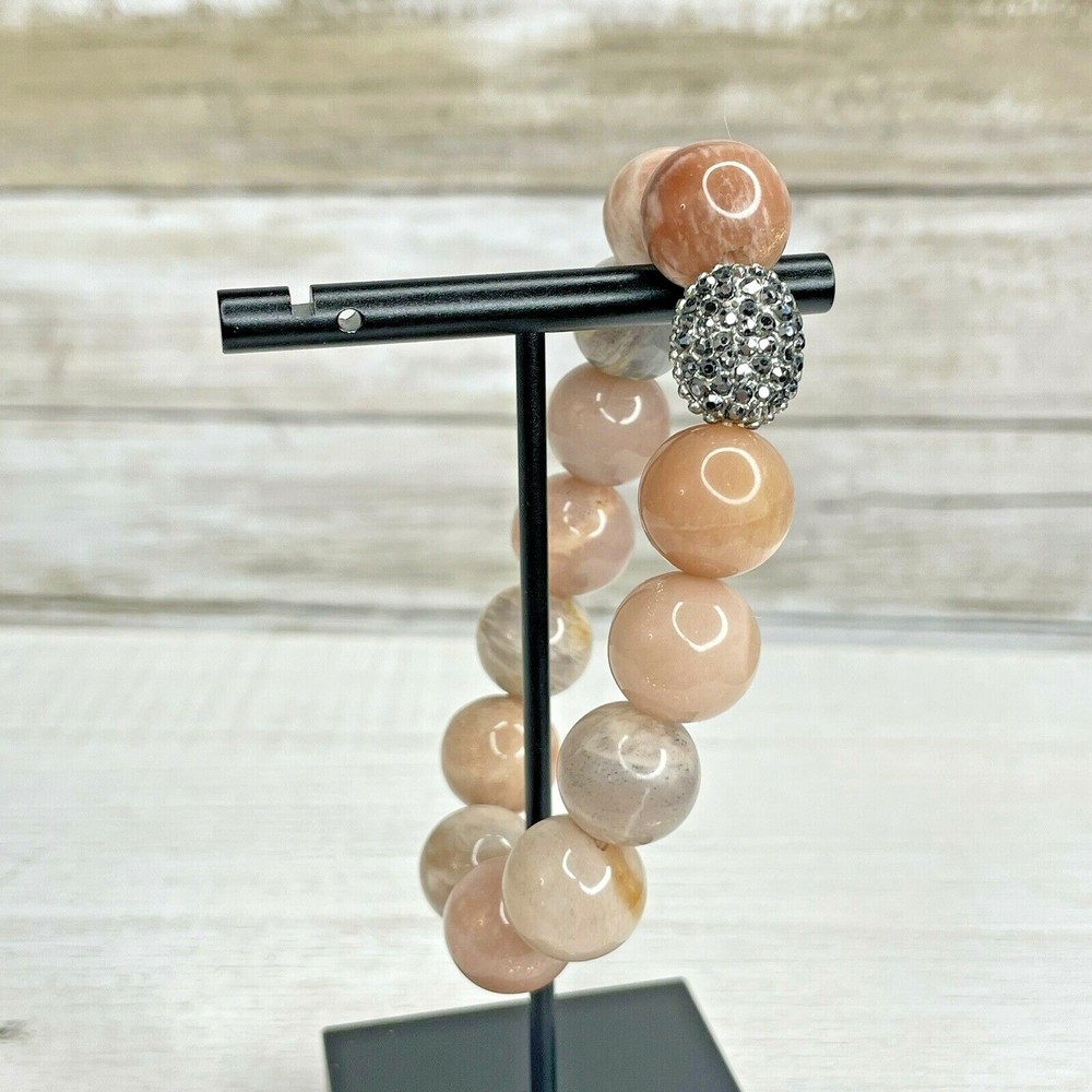 Agate Stone Marcasite Stretch Bracelet - Beautiful