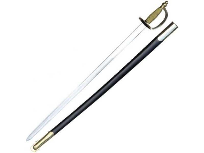 Medieval Warrior 1840 United States Army NCO Sword w/Leather-Wrapped Scabbard