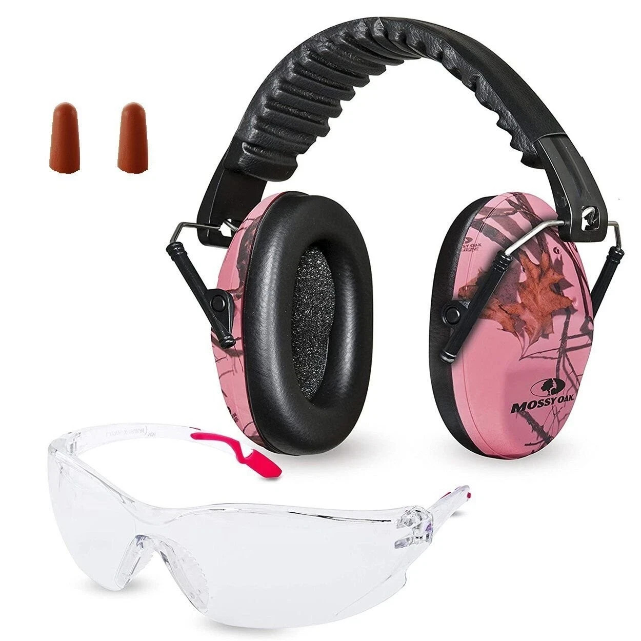 Mossy Oak Lula Shooters Combo Pink Shooting Earmuff Earplugs and Glasses NIP