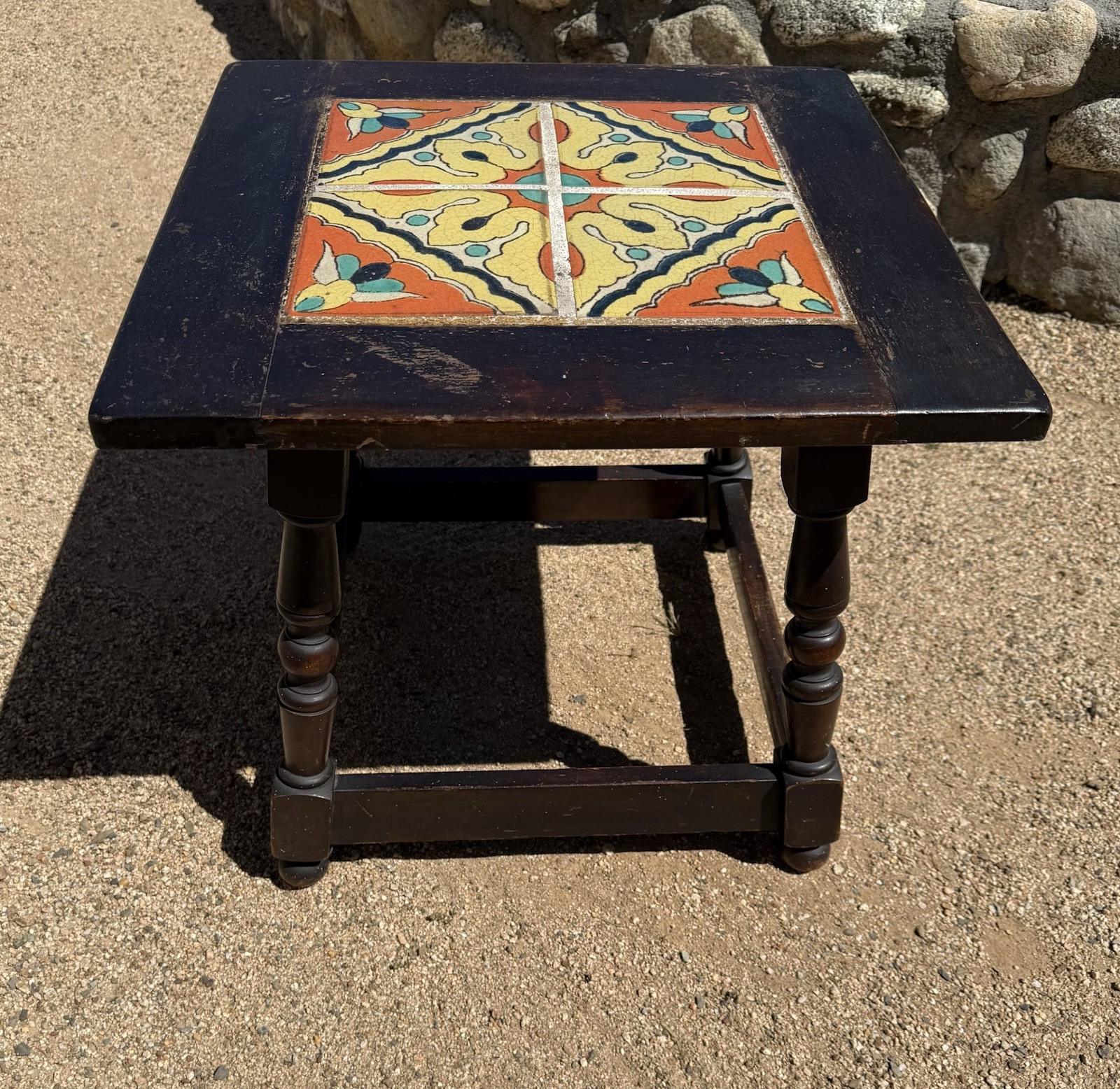 VINTAGE CALIFORNIA TILE TABLE SPANISH REVIVAL 1920s D&M TAYLOR MONTEREY ANTIQUE
