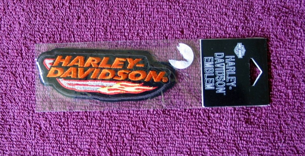 Harley Davidson Exhaust Pipe Flames Patch