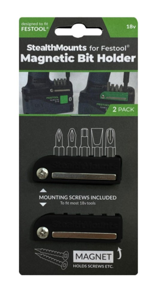 Stealthmounts Black Bit Holder For 2Pk