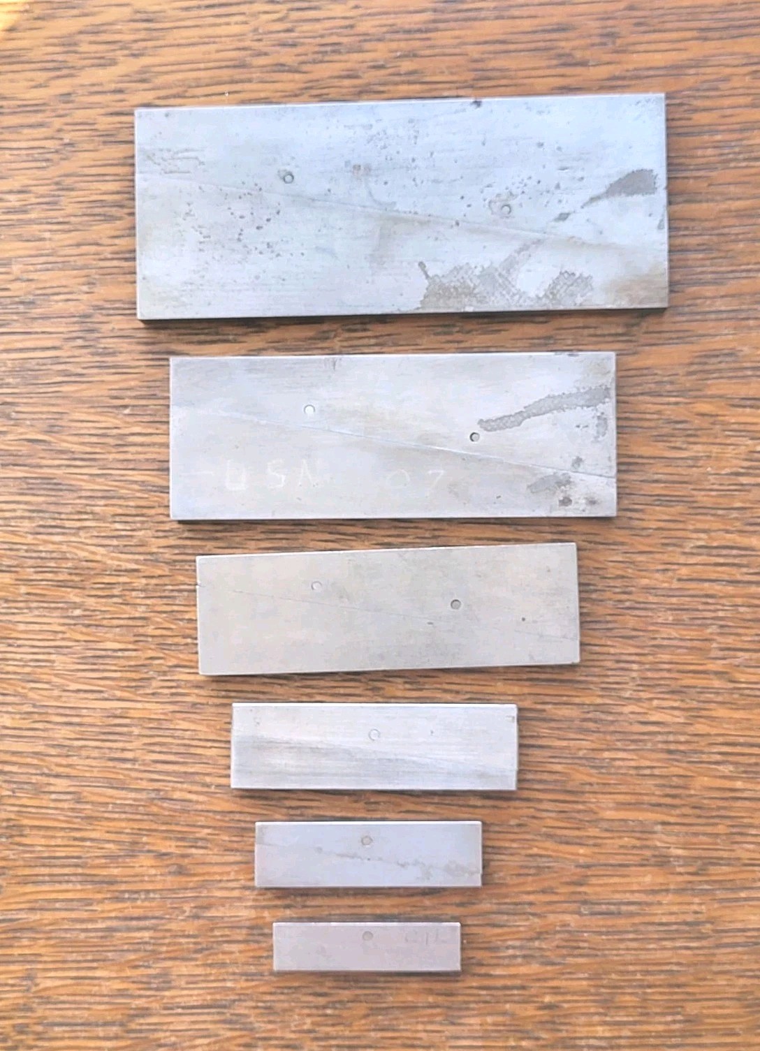 (6) Vintage L. S. Starrett No. 154 Parallels (A-F) Machinist Tools USA